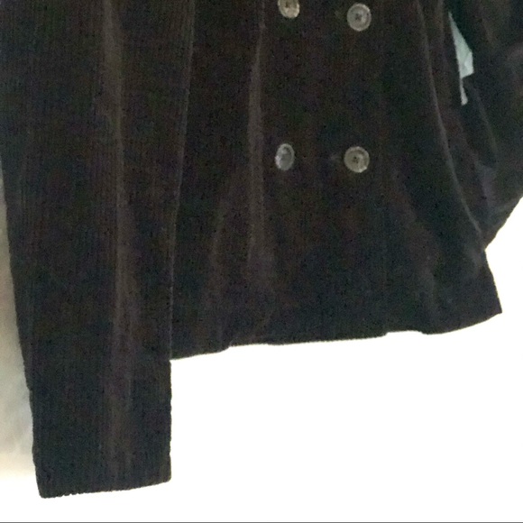J. JILL Black Corduroy Pea Coat- M - Picture 4 of 6